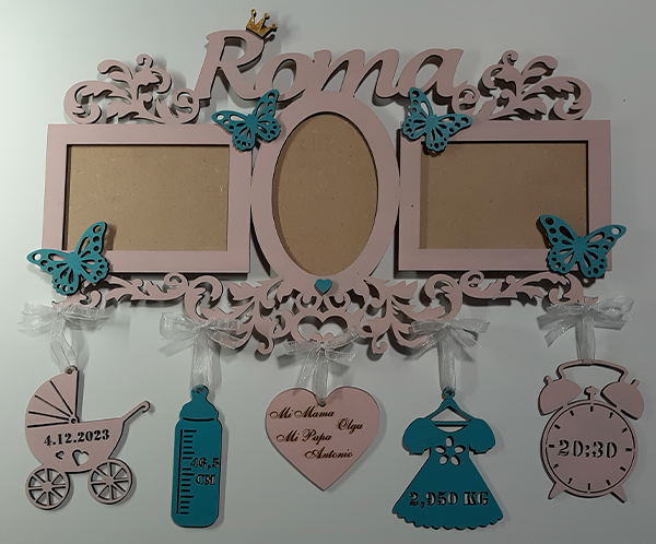 Marco de Fotos Personalizado para Recién Nacidos